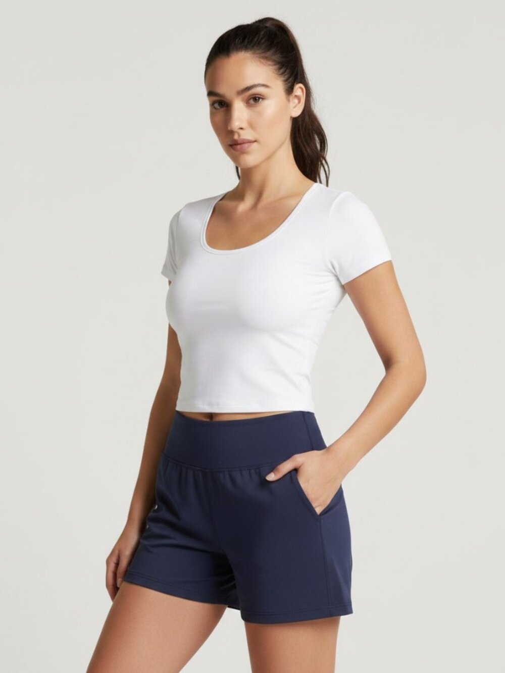 Move Theology Luxe Comfort T-Shirt Molded Cups NWT Sz M Core White